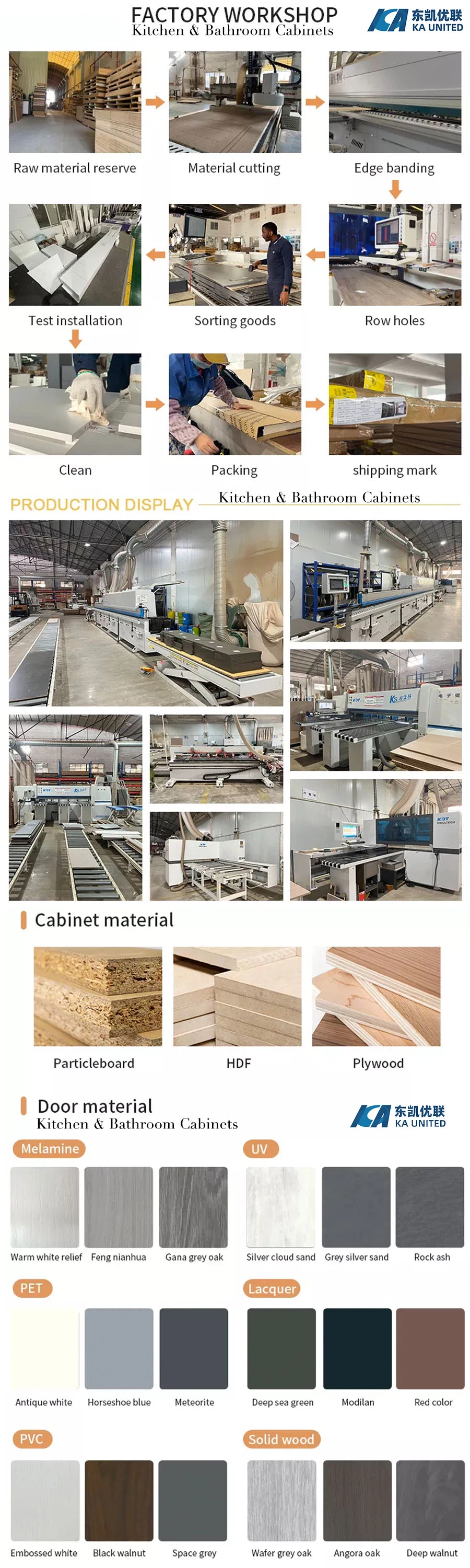 White Shaker Cabinets Factory of KA UNITED