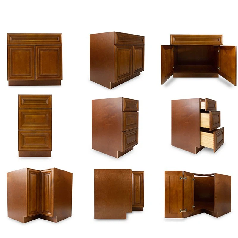 Light Brown Kitchen Base Cabinets