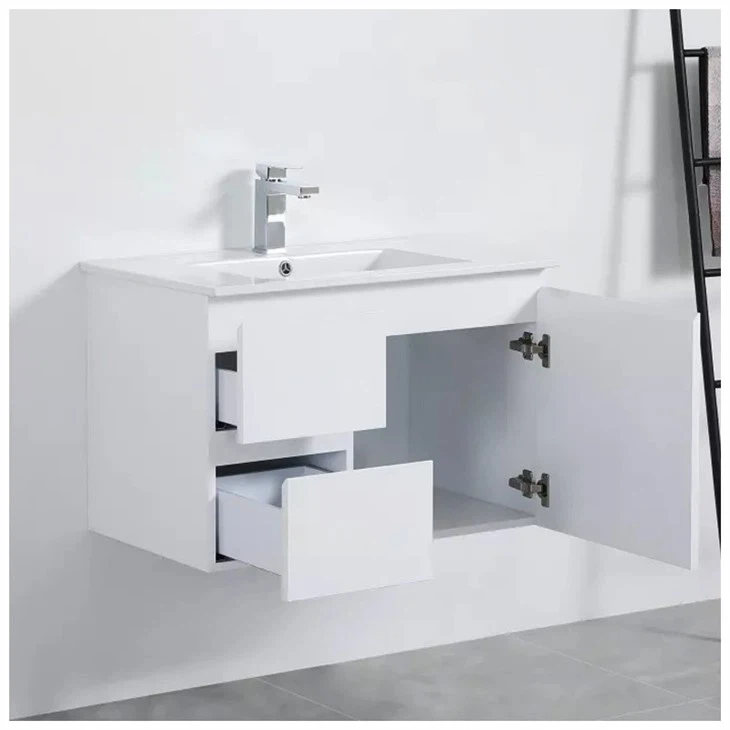 Pure White PVC Wall Hung Cabinet