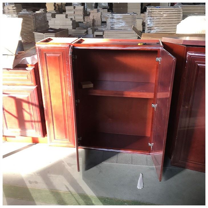 Red Solid Wood Cabinet