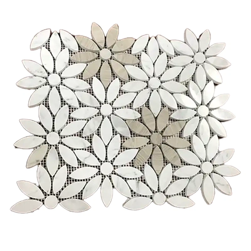marble flower mosaic tile