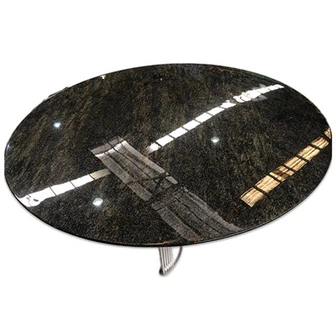Jedálenský stôl Martix Black Granite s okrúhlym podstavcom