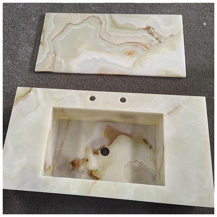 Green Onyx Wall Hung Vanity Sinks