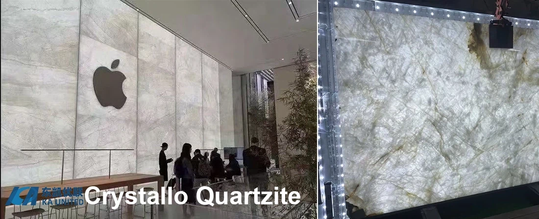 Crystallo Quartzite Backlit Wall Projects KA UNITED Crystallo Quartzite Backlit Wall Projects KA UNITED